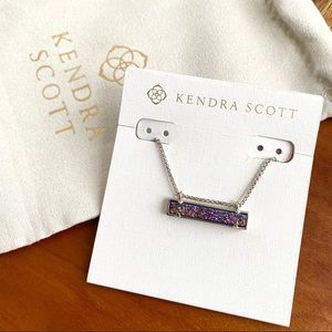 NWT Kendra Scott rhodium drusy pendant